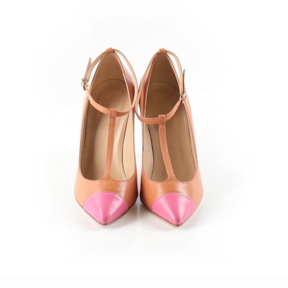 J. Crew | Nude Pink Toe Everly T Strap Heels - Size: 8 - Picture 2 of 16